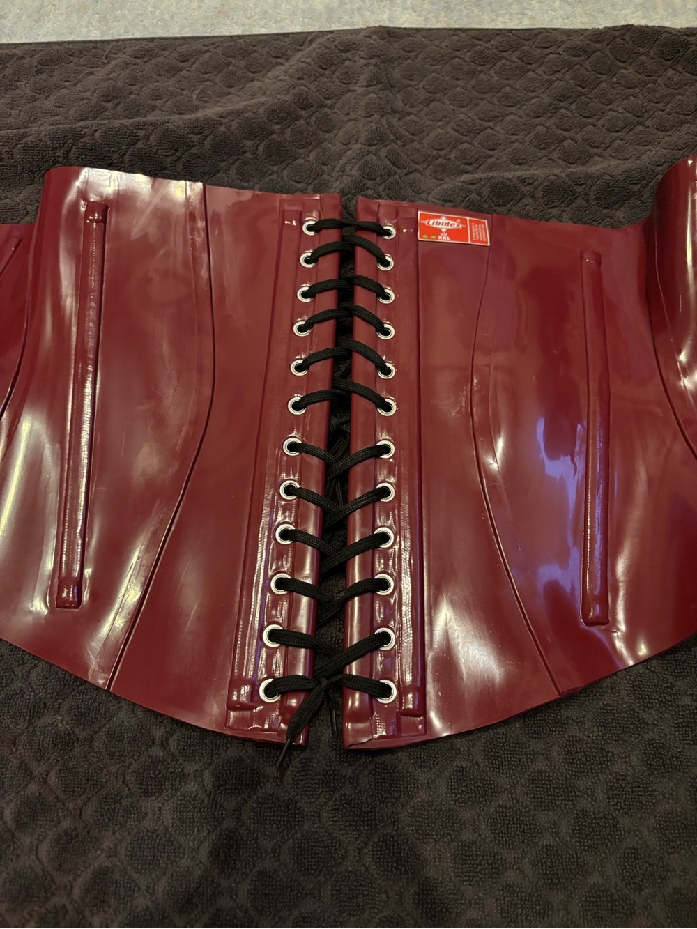 Libidex handmade real latex corset, women’s XXL